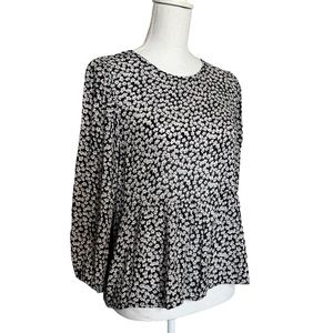 Abercrombie & Fitch Navy Blue Floral Top with Flowy Bottom